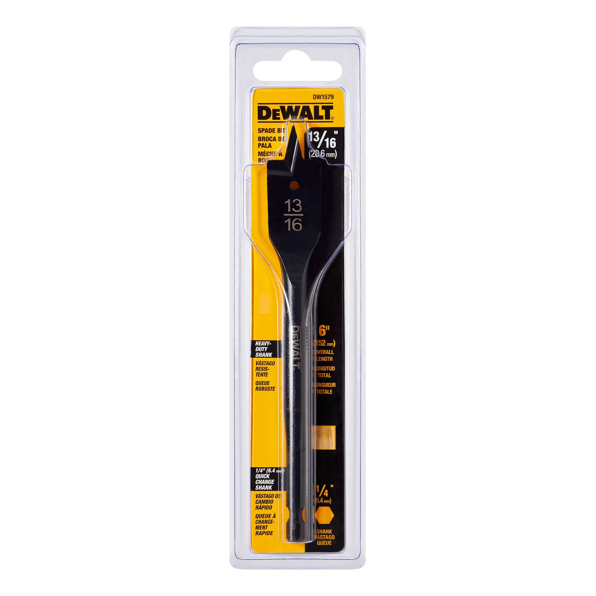 DEWALT DW1579 — Mèche plate pour bois, 13/16 po × 6 po 2 dw1579