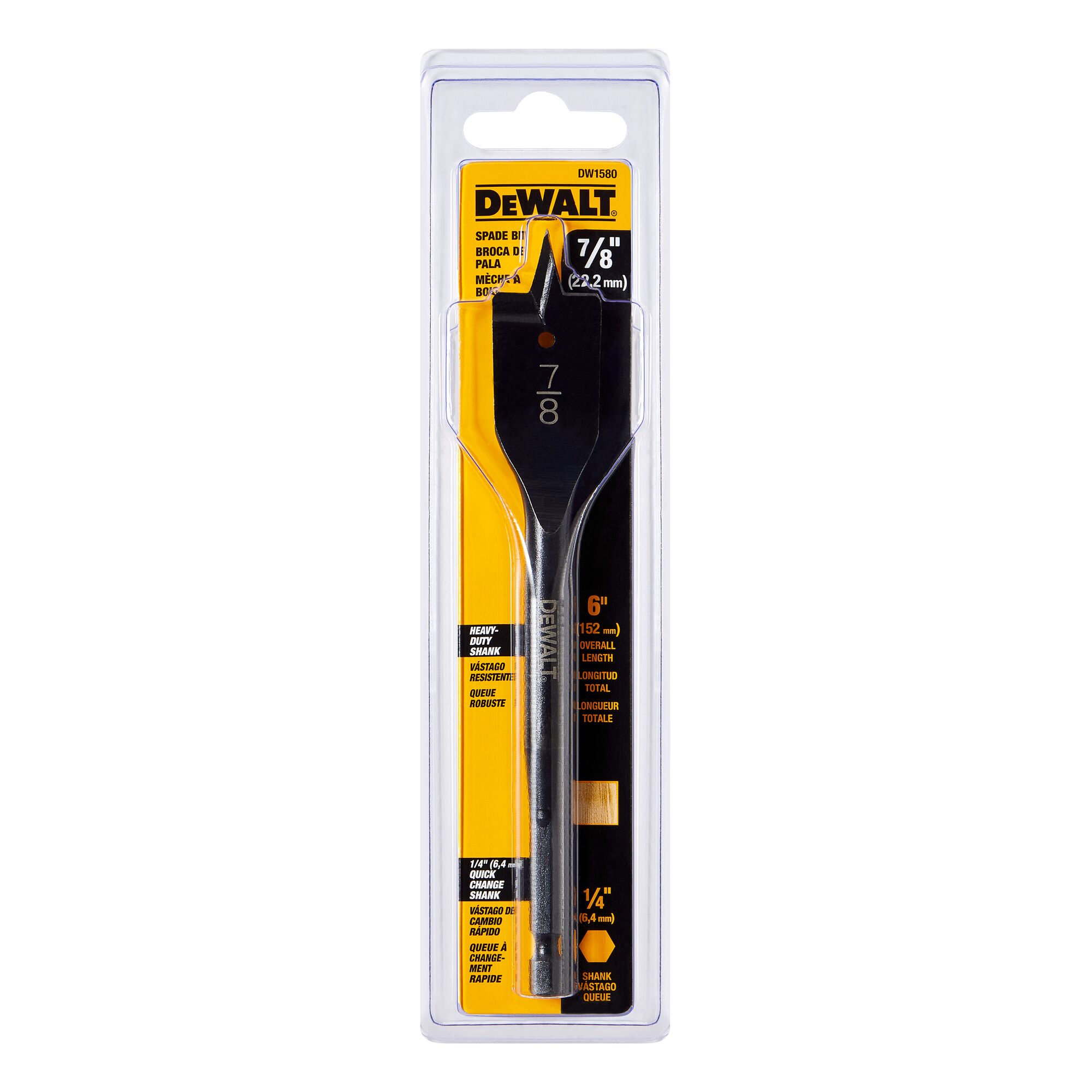 DEWALT DW1580 — Mèche plate pour bois, 7/8 po × 6 po 5 dw1580