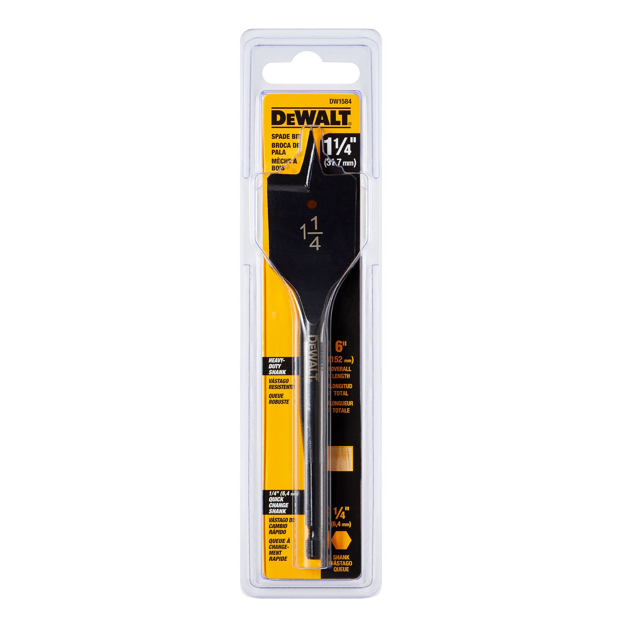 DEWALT DW1584 — Mèche plate pour bois, 1 1/4 po × 6 po 2 dw1584