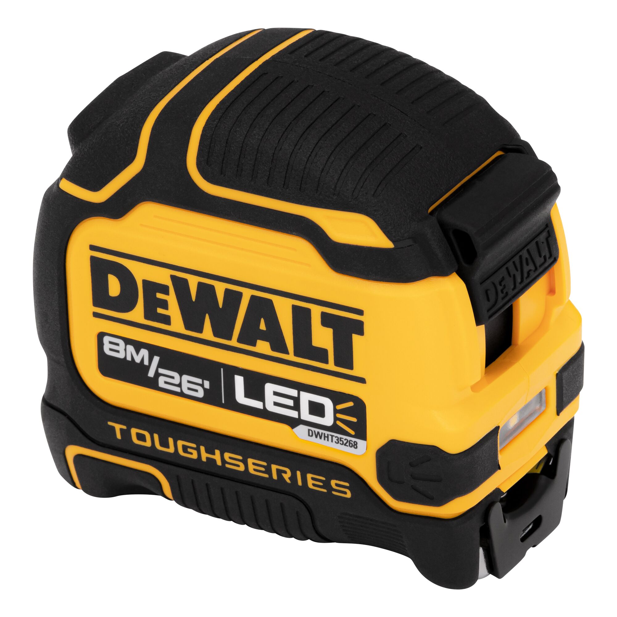 DEWALT DWHT35268S — Ruban à mesurer TOUGHSERIES avec DEL, 26 pi / 8 m 1 Outil Dewalt DWHT35268S
