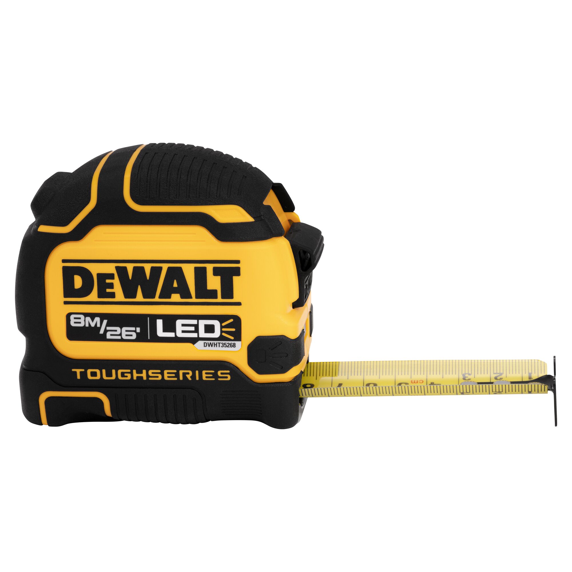 DEWALT DWHT35268S — Ruban à mesurer TOUGHSERIES avec DEL, 26 pi / 8 m 7 Outil Dewalt DWHT35268S