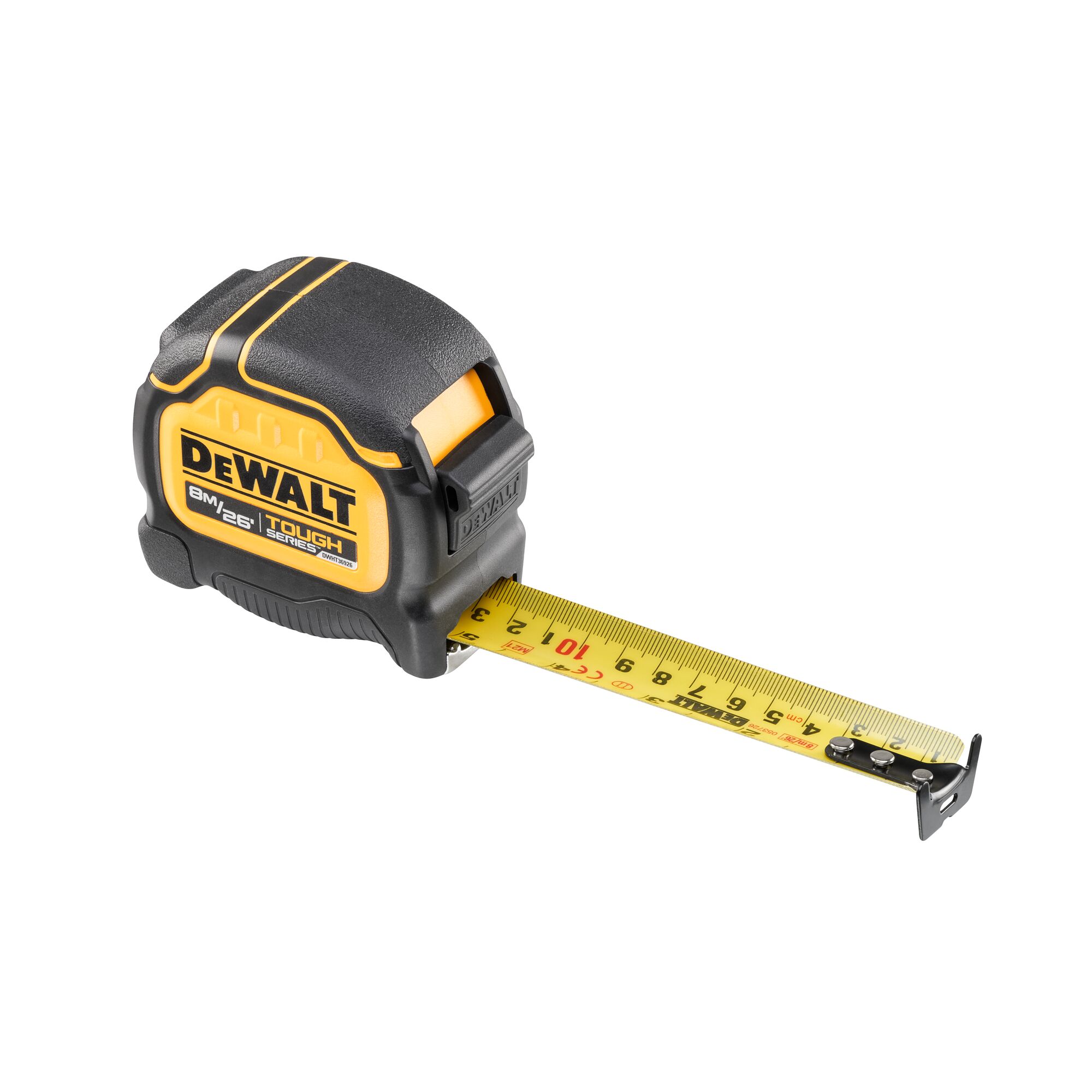 DEWALT DWHT36926S — Ruban à mesurer TOUGHSERIES, 26 pi / 8 m 1 Outil Dewalt DWHT36926