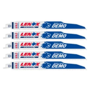 Paquet de cinq lames LENOX DEMOWOLF 20371966R5 de 9 po à 6 dents par pouce