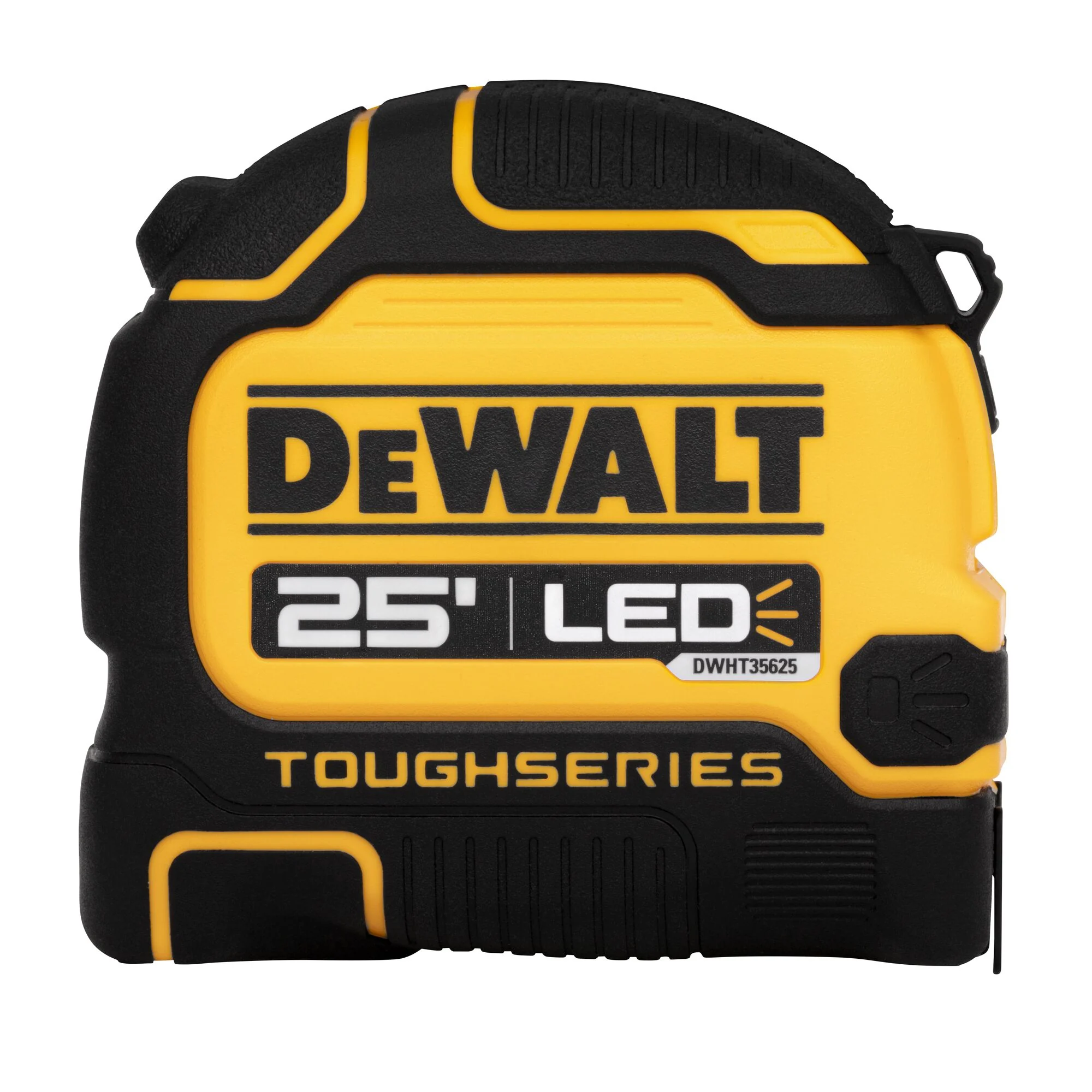 Ruban à mesurer TOUGHSERIES 25 pi avec DEL – DEWALT DWHT35625S 1 Ruban à mesurer DEWALT DWHT35625S TOUGHSERIES à DEL, 25 pi